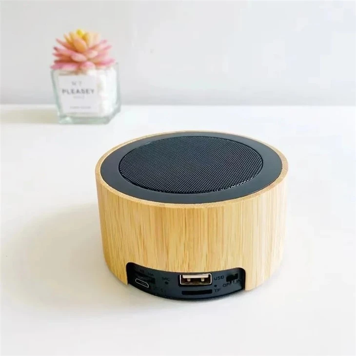 natural bamboo wireless speaker